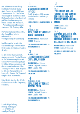 50 Jahre Landis und Gyr Stiftung 
